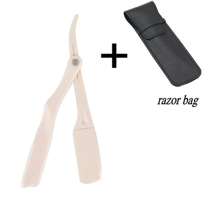 Professional Manual Shaver Straight Edge Plastic Barber Razor Folding Shaving Beard Cutter Straight Razor Wholesale Beauty World Shop