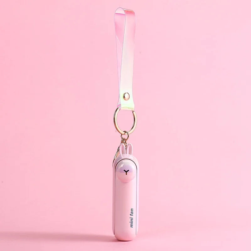 Cute Mini Fan Kipas Portable Hand Fold Bedside Office USB Charge Battery Table Desk Cooling Beauty World Shop
