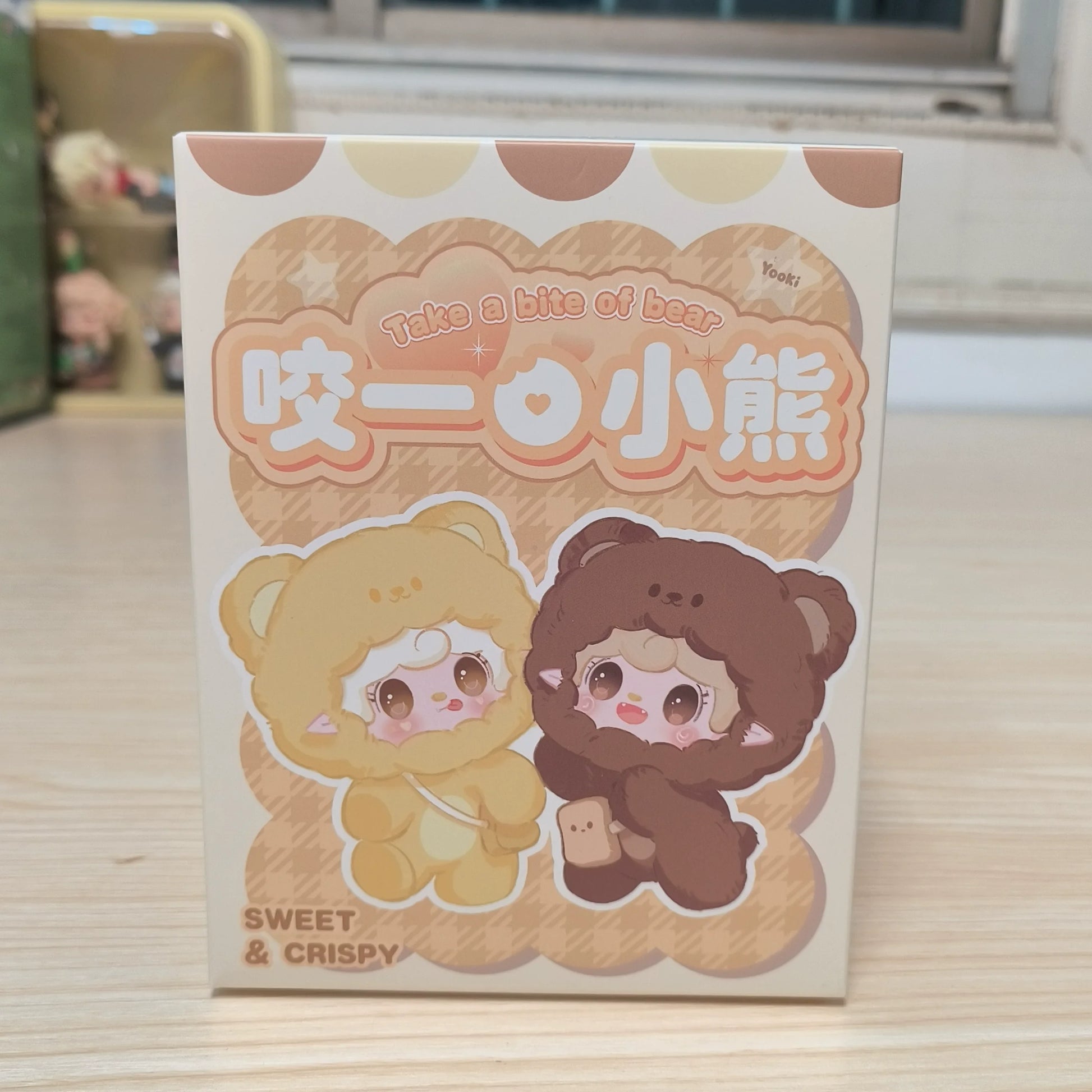 Yooki V4 Plush Take a Bite of Bear Series Cute Pendant Blind Box Desktop Ornament Toy Anime Cartoon Doll Mystery Box Girl Gifts