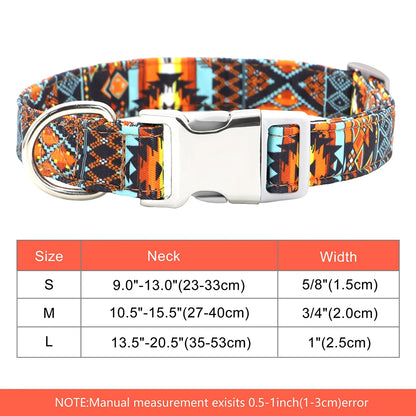 Adjustable Nylon Dog Collar Personalized Dogs Cat ID Collars With Engraved Name Buckle Anti-lost for Small Medium Large Dogs Beauty World Shop