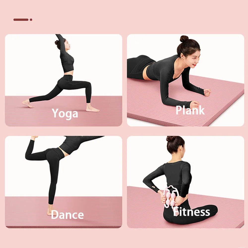 8mm NBR yoga mat anti slip thickened style for beginners, home yoga mat for sports, dance, fitness floor mat equipment Beauty World Shop