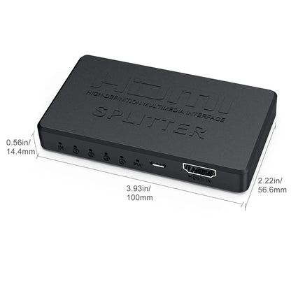 1 in 4 Out HDMI Splitter HD 4K Video Switcher HDMI-Compatible Cable Adapter 1x4 Hub For PS4 Laptop Monitor TV Box Projector Beauty World Shop