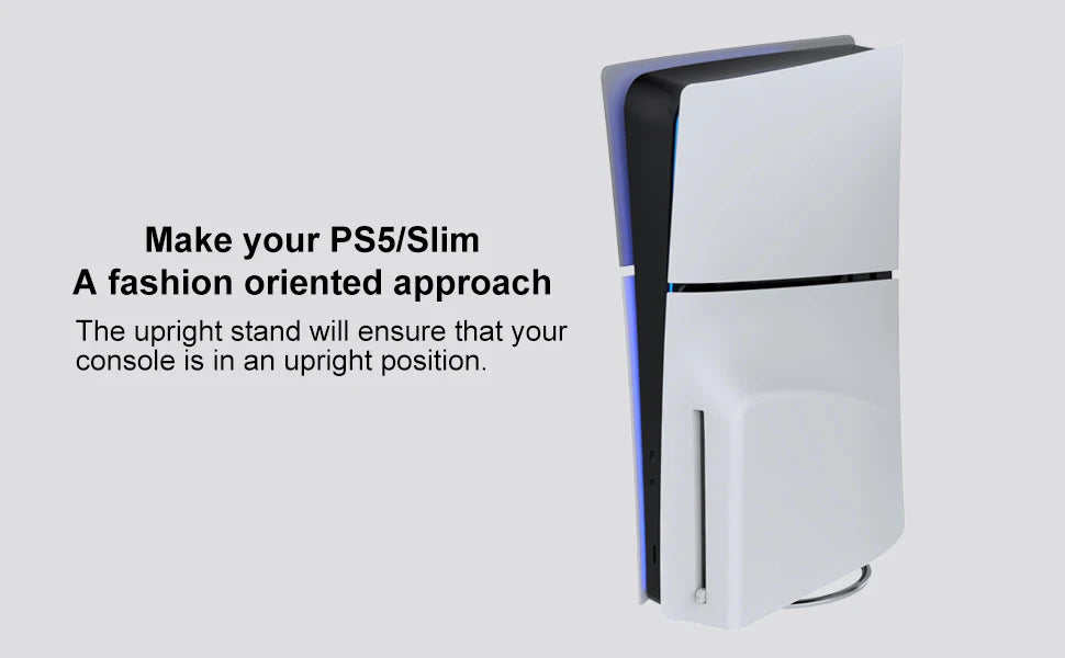 Metal Vertical Stand for PS5 Slim Console Disc and Digital with Screw, Base Stand Replacement for Playstation 5 Slim Console Beauty World Shop