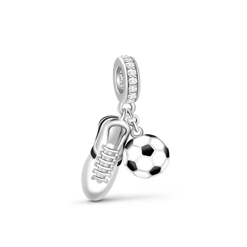 2025 New S925 Silver Spring Ball Bear Cross Pendant Suitable for Original Bracelets DIY Accessories Women's Charm Jewelry Gifts Beauty World Shop