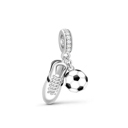 2025 New S925 Silver Spring Ball Bear Cross Pendant Suitable for Original Bracelets DIY Accessories Women's Charm Jewelry Gifts Beauty World Shop
