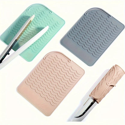 1pc Silicone Heat Resistant Mat For Hair Styling Tools, Pad For Curling lrons And Straighteners, Portable Styling Heat Mat Beauty Trend Shop