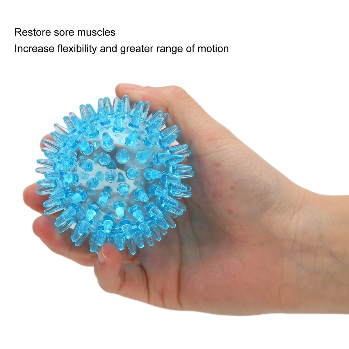 Spiky Ball Hollow Soft Transparent Strength Recovery Exercise Stress Relief Massage Ball for Hand Wrist Beauty World Shop
