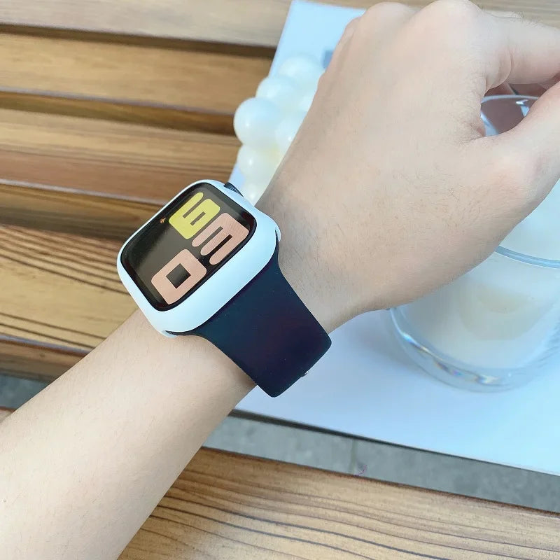 Silicone Band For Apple Watch strap 44mm 45mm 40mm 41mm 42-38mm 45 mm sport bracelet iwatch series 8 7 6 5 4 3 SE 9 Ultra 2 49mm Beauty World Shop