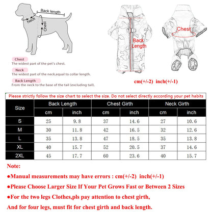 Warm Pet Clothes With D-ring Reflective Dog Jumpsuit For Small Medium Dogs Camouflage Puppy Coat For Winter Chihuahua Pug Jacket