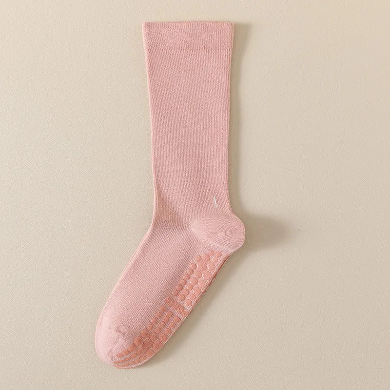 Professional Yoga Socks Women Silicone Non-slip Solid Color Pilates Socks Cotton Breathable Floor Gym Fitness Dance Sports Socks Beauty World Shop