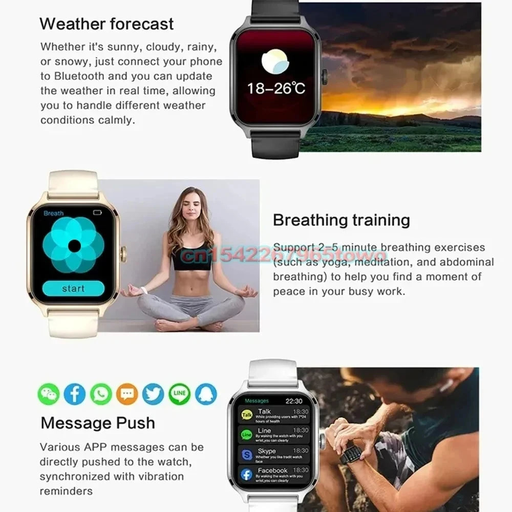 Smart Watch For Android IOS Watches 1.83inch HD Display Bluetooth Call Message Alert Music Sports Mode Smartwatch Men Women Gift Beauty World Shop