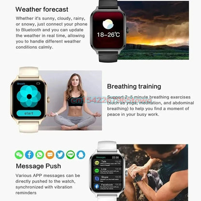 Smart Watch For Android IOS Watches 1.83inch HD Display Bluetooth Call Message Alert Music Sports Mode Smartwatch Men Women Gift Beauty World Shop