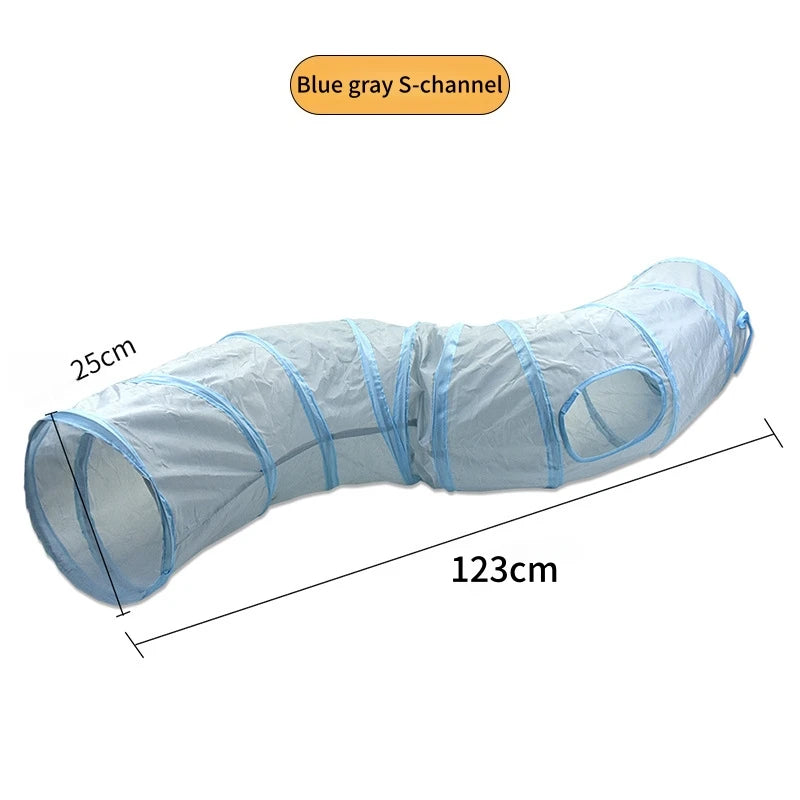 Cat Tunnel Pet Supplies Cat S T Pass Play Tunnel Foldable Cat Tunnel Cat Toy Breathable Drill Barrel for Indoor loud paper Beauty World Shop