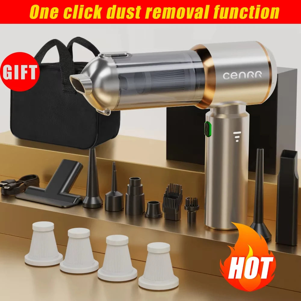 CENRR 998000PA Car Vacuum Cleaner Strong Suction Cordless Wireless Cleaner Handheld Portable Vacuum Cleaner Cleaning Machine Beauty World Shop