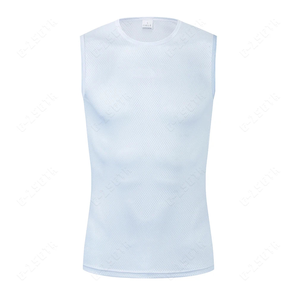 Cycling Base Layer Reflective Underwear White Cycling Jersey Sport Vest Men Undershirt Quick Dry Elastici Vest Road Bike Jersey Beauty World Shop