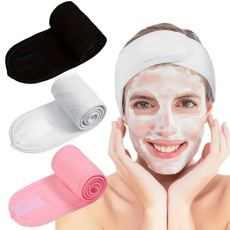 Women's Adjustable Wide Headband - Great Cosmetic Accessory for Yoga, Sports, Spa, Bath, Shower, Makeup and Face Wash Beauty World Shop