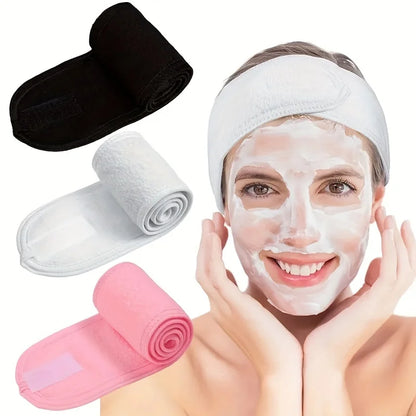 Women's Adjustable Wide Headband - Great Cosmetic Accessory for Yoga, Sports, Spa, Bath, Shower, Makeup and Face Wash Beauty World Shop