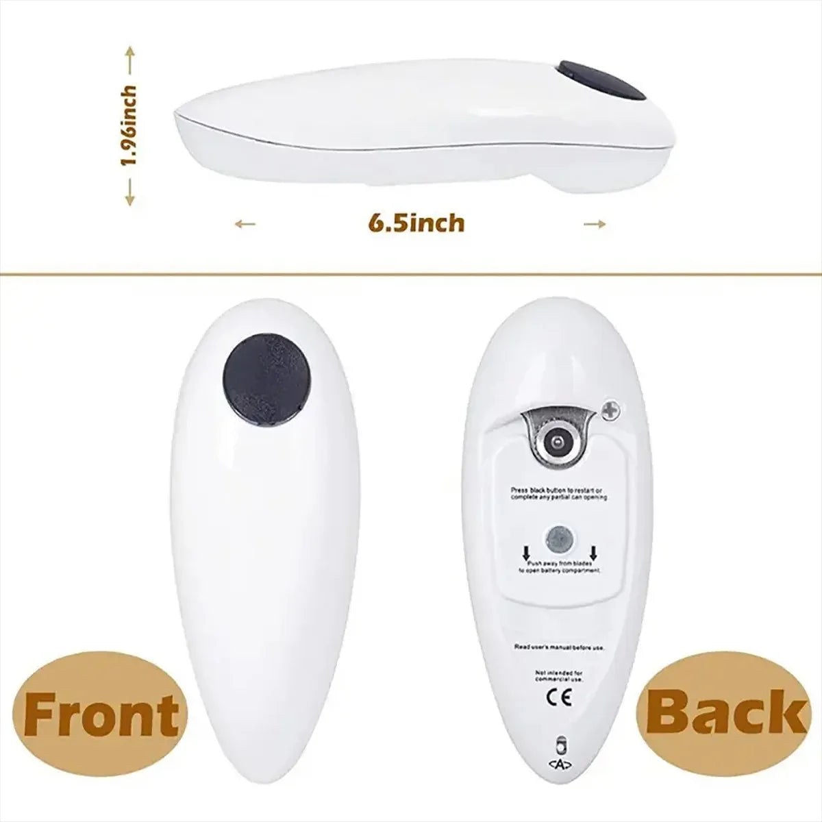 One Touch Automatic Electric Can Opener Portable Kitchen Jar Bottle Opening Tool Beauty World Shop