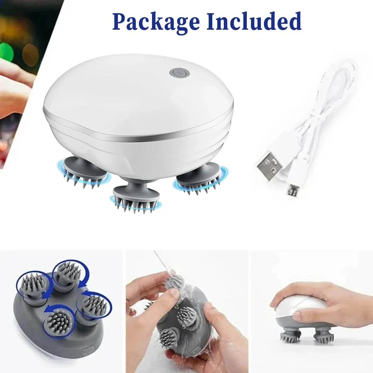 2-in-1 Electric Scalp Cleaner & Pet Massager – Deep Vibration Brush for Hair Wash & Pet Relaxation, Rechargeable & Easy to Clean Beauty World Shop