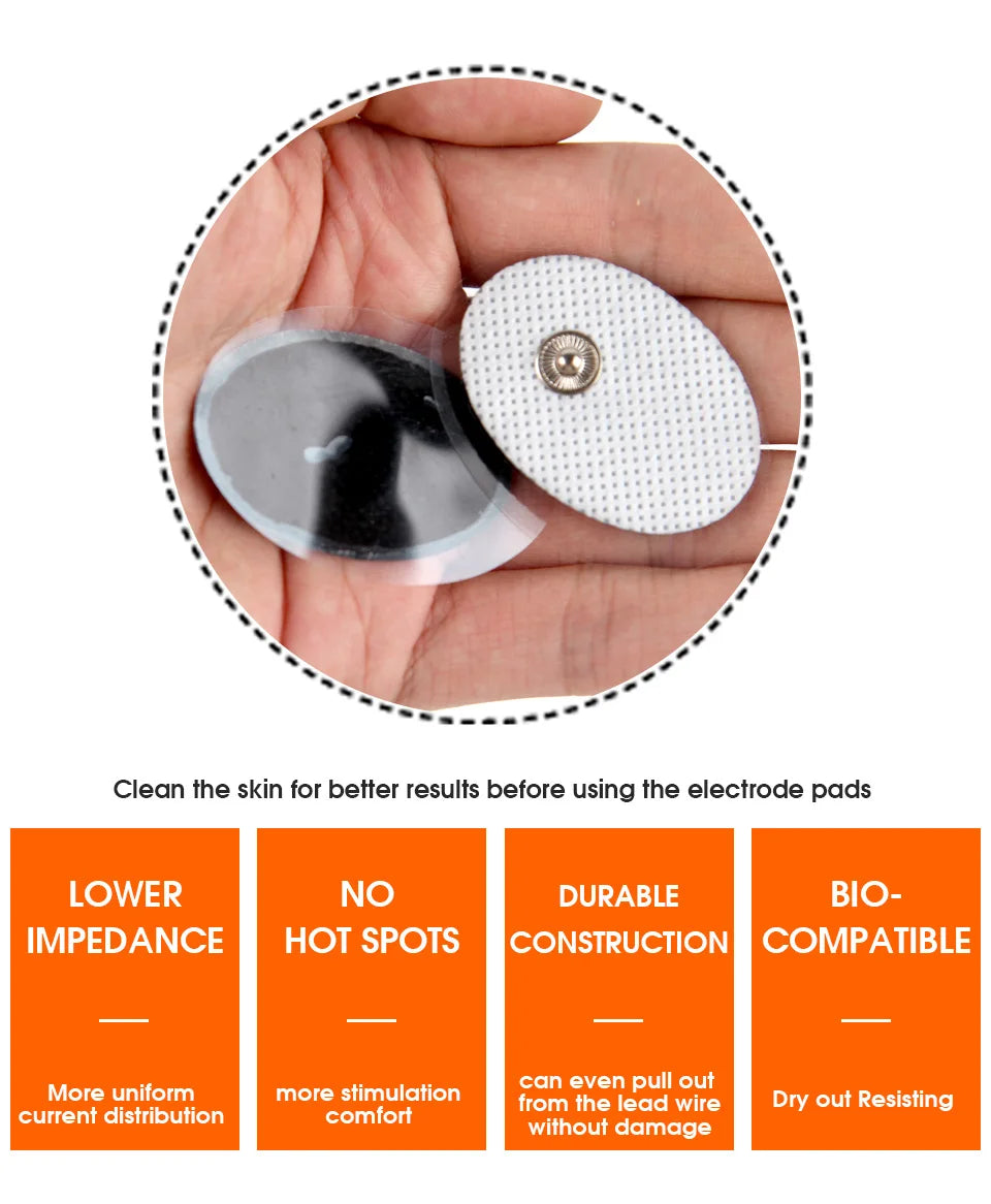 30/50/100pcs Electrode Pads Low Frequency Massager EMS Tens Machine Digital Massager Tools Beauty World Shop