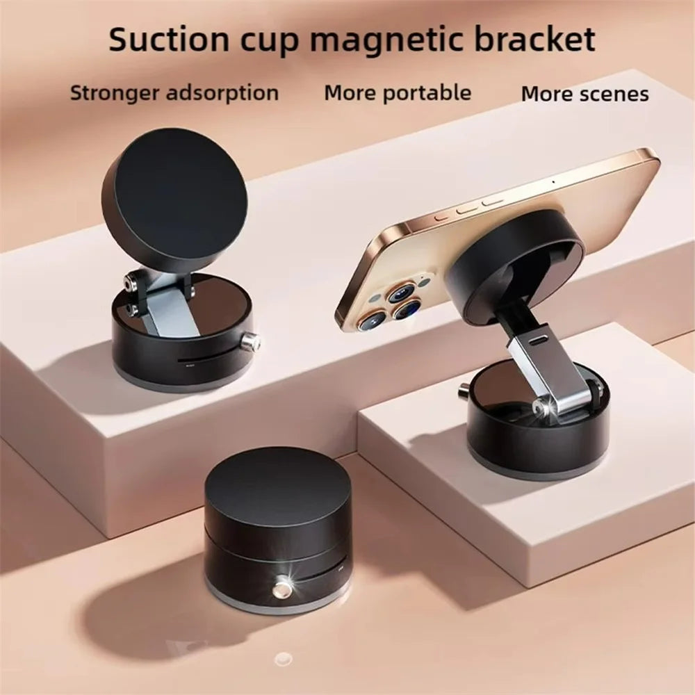 Foldable Phone Stand Strong Magnetic Car Phone Holder Dashboard Phone Holder 360° Rotating Vacuum Suction Cup GPS Bracket in Car Beauty World Shop