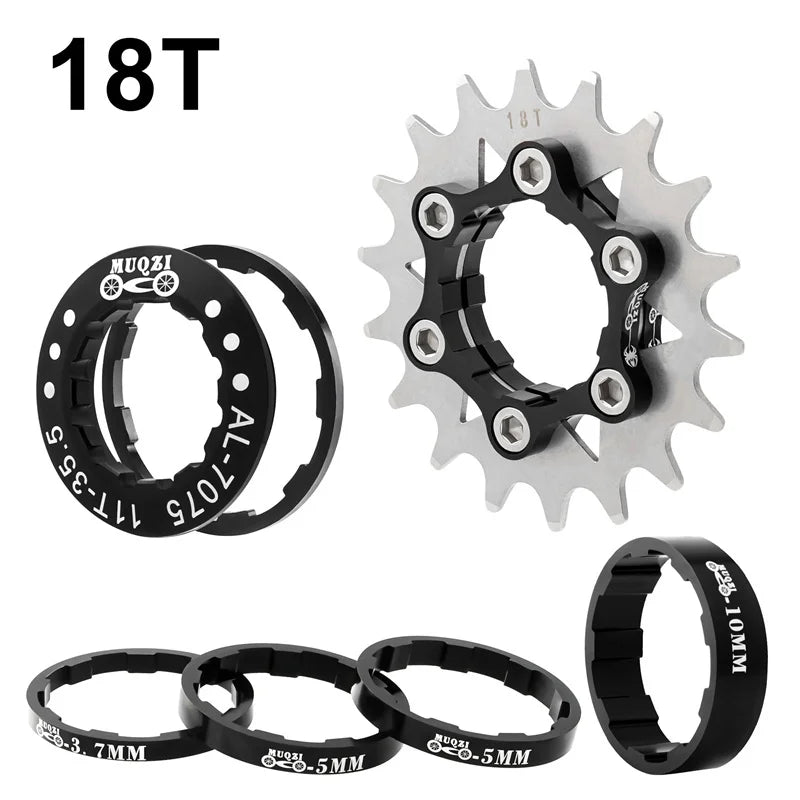 MUQZI Single Speed Cassette Cog 12T 13T 14T 15T 16T 17T 18T 19T 20T 21T 22T Bike Cassette Conversion Kit Beauty World Shop