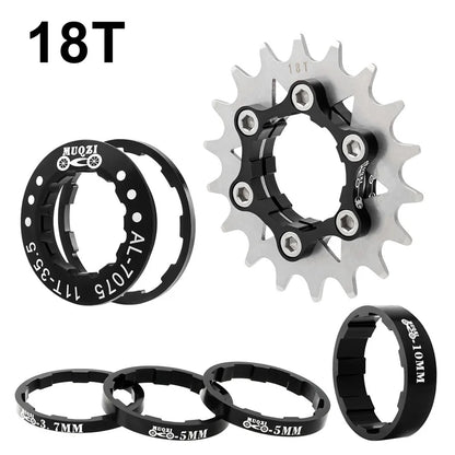 MUQZI Single Speed Cassette Cog 12T 13T 14T 15T 16T 17T 18T 19T 20T 21T 22T Bike Cassette Conversion Kit Beauty World Shop
