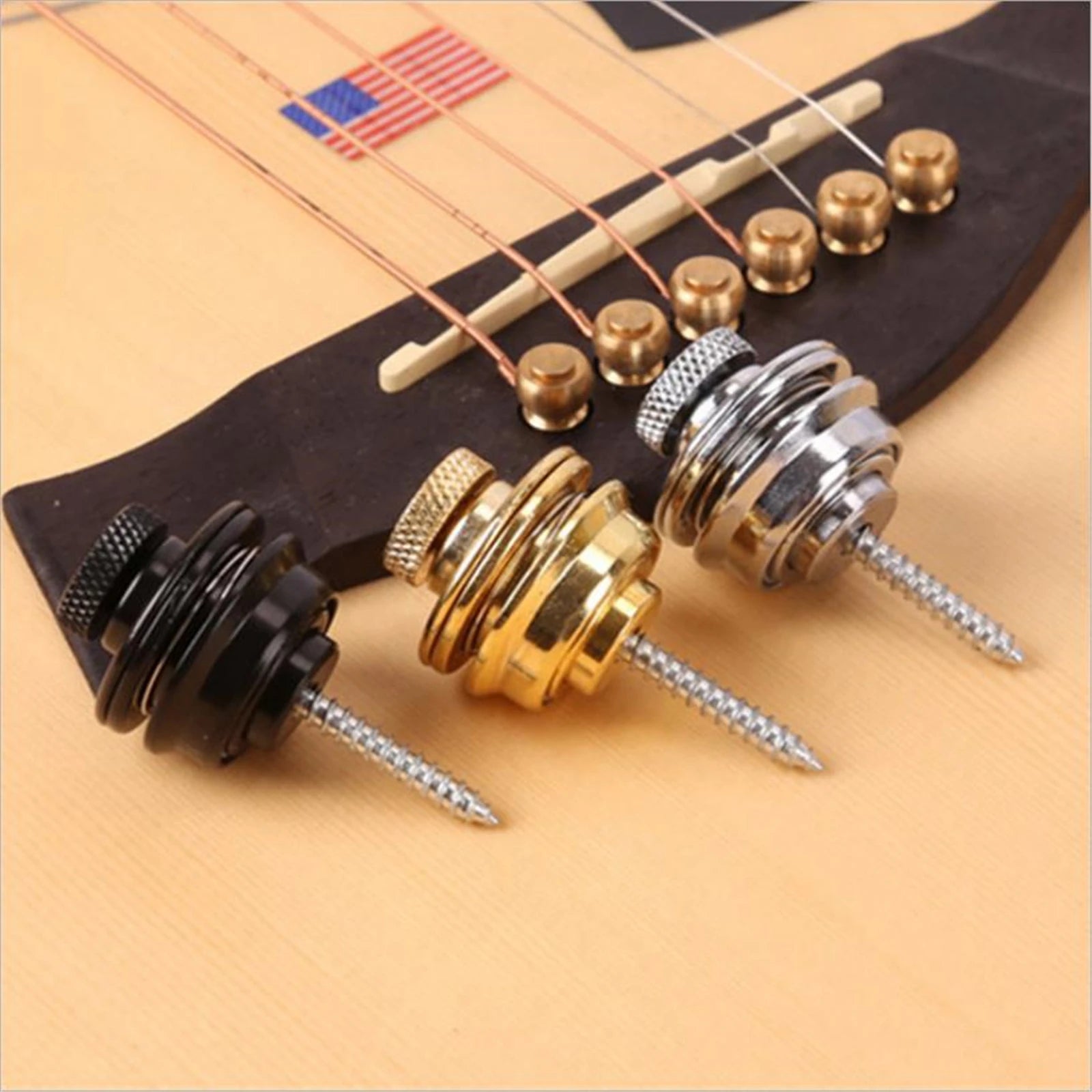 Miwayer Guitar Strap Lock 1 PCS Heavy Duty Metal Button Security Straplock for Electric Acoustic Guitar Bass Ukulele Beauty World Shop