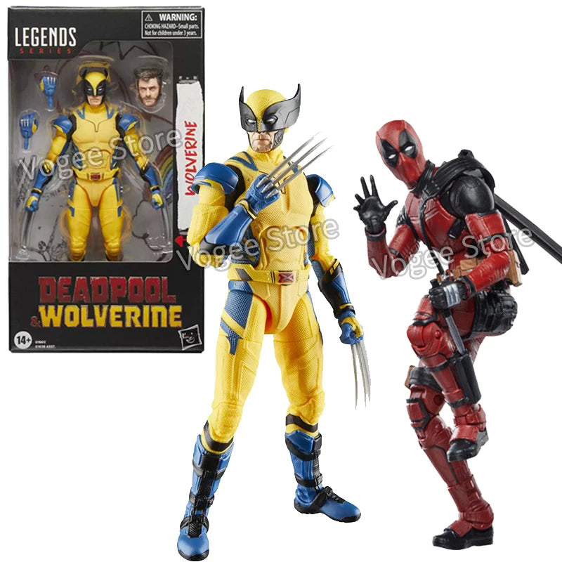 Hot Deadpool & Wolverine Action Figure X-Men Joint Movable New Mutants Wilson Comics Wade Movie  Model Customized Gifts Kids Toy Beauty World Shop