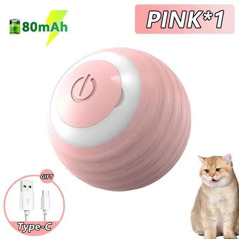 Smart Dog Toy Ball Electronic Interactive Pet Toy Ball USB Automatic Bouncing Rolling Toy Ball With RGB Lights Puppy Cat Product Beauty World Shop