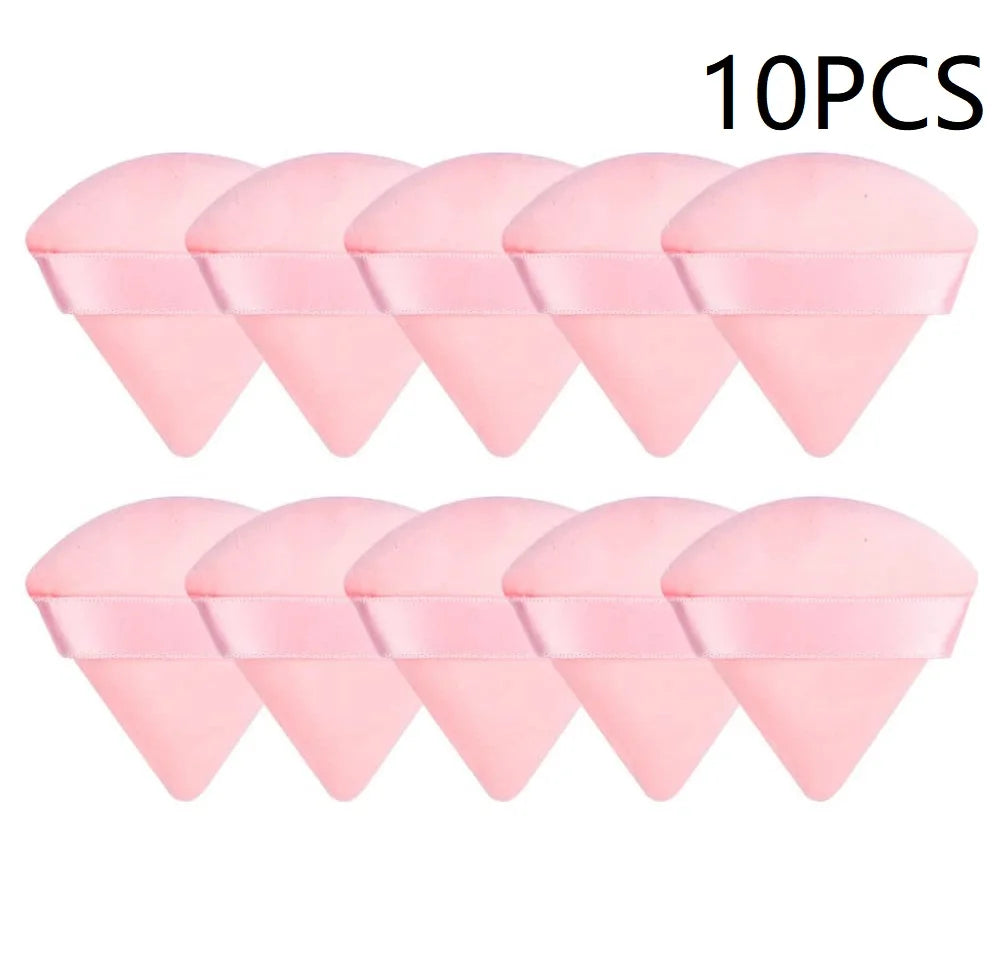 10PCS Puff Triangle Makeup Beauty Sponge Puff Triangle for Powder Makeup Blender Finger Puff Make Up Accessories Cosmetics PF03 Beauty World Shop