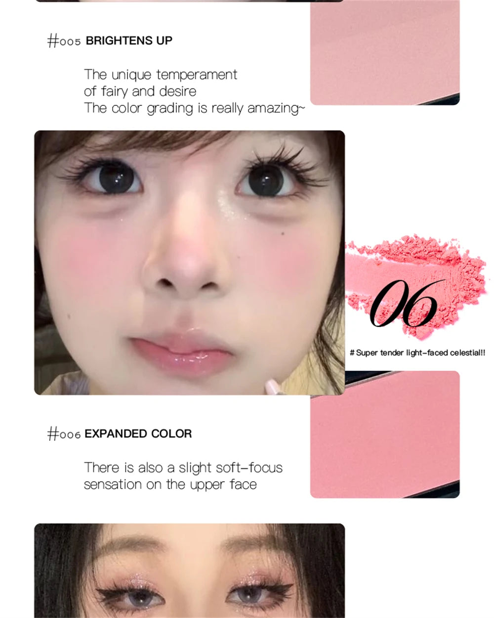 Monochrome Matte Blusher Palette Soft Silky Cheek Natural Facial Rouge Plate Lasting Nude Low Saturation Powder Blusher Disk Beauty World Shop