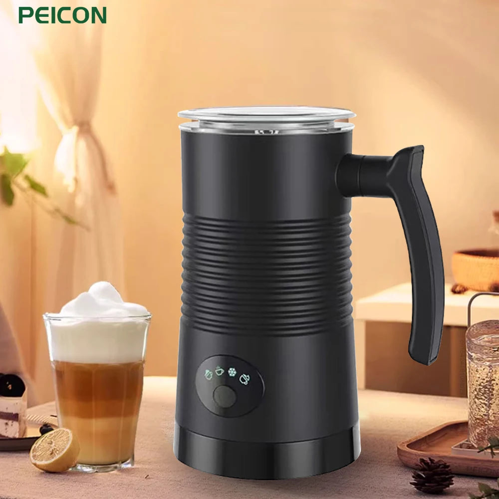 Electric Milk Frother Automatic Rotary Foamer for Coffee Cappuccino Latte 4 in 1 Hot and Cold Foam Maker Milk Frother Foamer Beauty World Shop
