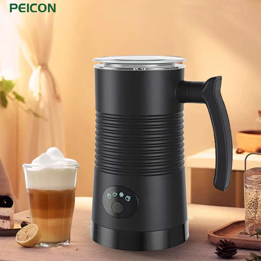 Electric Milk Frother Automatic Rotary Foamer for Coffee Cappuccino Latte 4 in 1 Hot and Cold Foam Maker Milk Frother Foamer Beauty World Shop