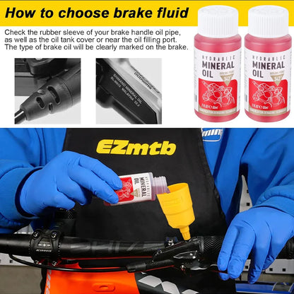 60～120ML Bicycle Brake Oil Bleed Kit Tools For SHIMANO,TEKTRO,Avid,Series MTB Road Bike Brake Repair Tool Beauty World Shop