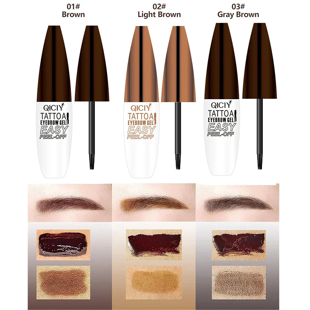 Lasting 3 Days Tattoo Easy Peel Off Eyebrow Gel Cream Types Long-Lasting Smudge-Proof Sweat Resistant  Waterproof Cosmetics Beauty World Shop