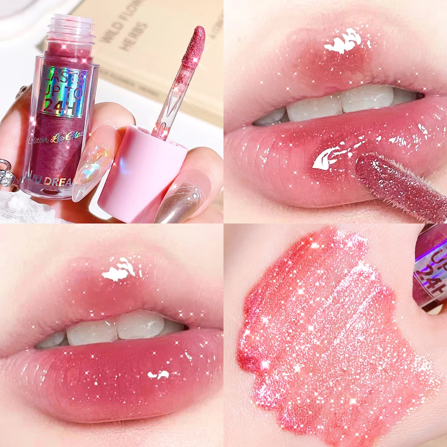 Sparkling Gloss Lip Balm – Water-Gloss Mirror Finish, Moisturizing, Hydrating, Non-Sticky, Cup-Proof, Plump Lips Beauty World Shop