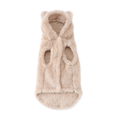 Winter Pet Sweater Coat Cute Ear Soft Hoddie Kitten Clothes Cozy Fleece Costume For Small Dogs Cats Sphynx Cat Yorkshire Outfits