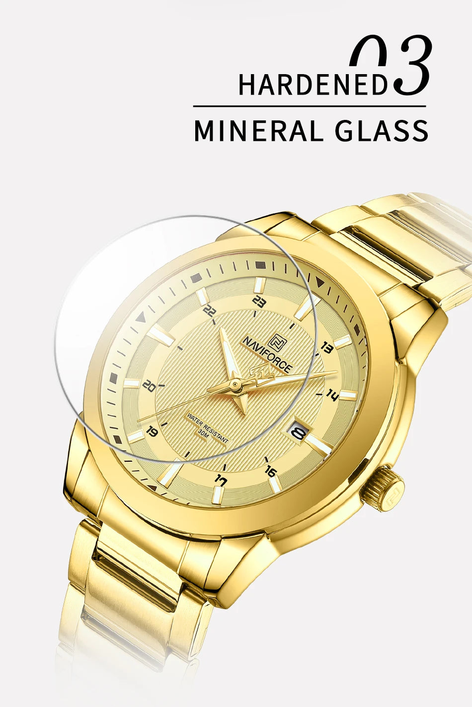 2024 Top Brand NAVIFORCE Mens Watches Stainless Steel Strap Casual Male Quartz Sports Wristwatch Luxury Waterproof Date Clock Beauty World Shop