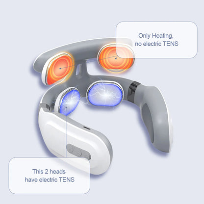 TENS Pulse Back Neck Massage Wireless Smart Sholder Cervical Massager Heating Muscle Punch Beating Health Care Tool