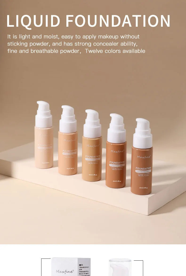 Liquid Foundation Effective Concealer Waterproof Sweat-resistant Makeup Professional Cosmetics Beauty World Shop
