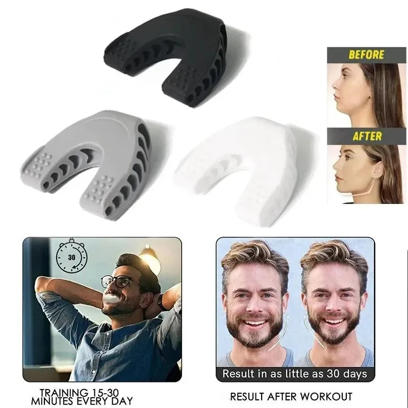 U Shape Jaw Exerciser New Facial Pop N Go Mouth Jawline Face Fitness Muscle Chew Ball Bite Breaker Training Equipment Beauty World Shop