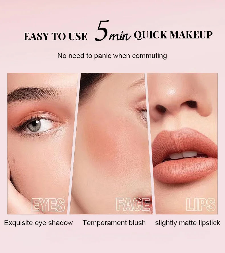 New Blush Stick 3-in-1 Cheek Lip Tinted Moistured Blush Stick Silky Brighten Blush Cream Blusher Cosmetics Tubes Matte Contour Beauty World Shop