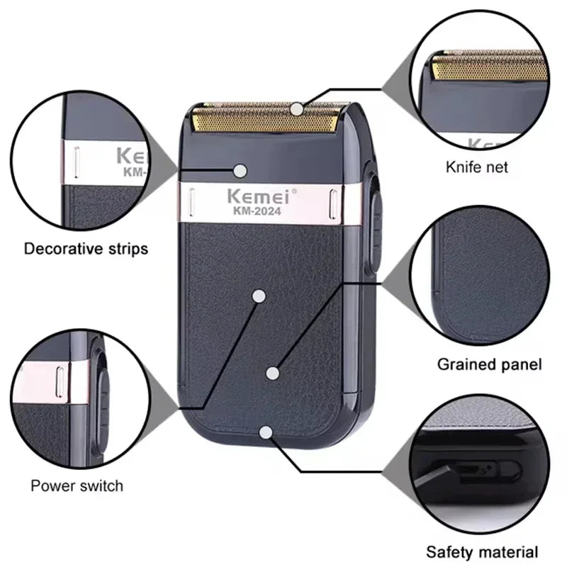 Kemei KM-2628 KM-678 KM-2024 USB Rechargeable Hair Clipper Professional Cordless Men Hair Trimmer Men's Hair Cutting Machine Beauty Trend Shop