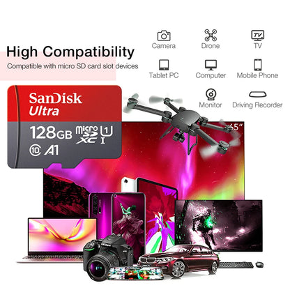 Original Sandisk Memory Card 256GB 128GB 64GB 32GB TF micro sd card Class 10 UHS-1 flash card Memory Microsd for Samrtphone PC Beauty World Shop