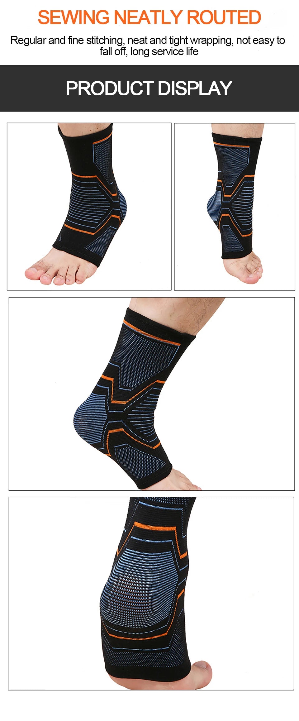 LOOGDEEL 1PCS Elastic Knitted Sports Ankle Support Brace Fitness Cycling Yoga Basketball Volleyball Foot Joint Ankle Protection Beauty World Shop