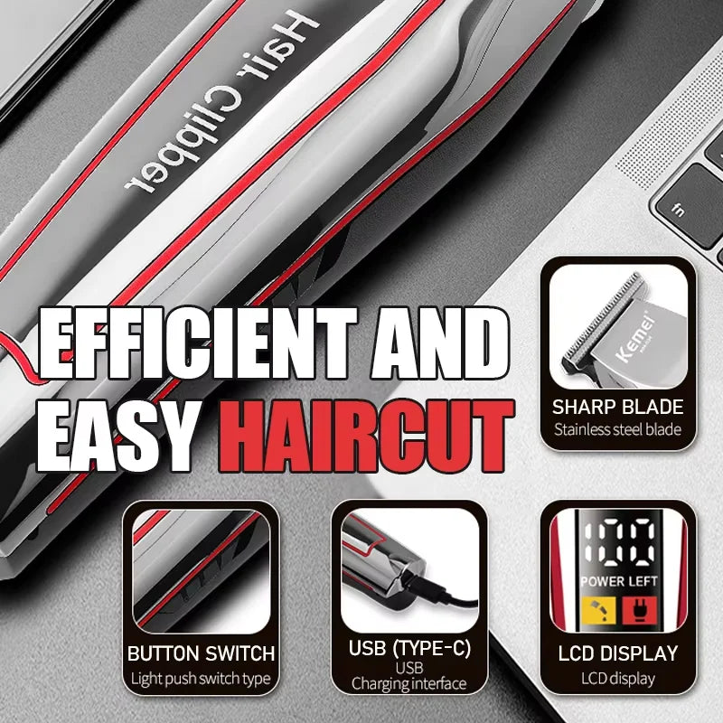 Kemei Professional Hair Trimmer Electric Beard Trimmer For Men Hair Clipper Hair Cutter Machine Haircut Grooming Kit KM-032 Beauty World Shop