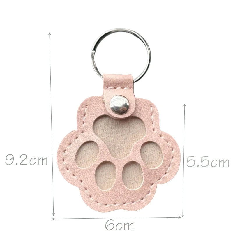 Pet Hair Memorial Keychain PU Leather Keepsake Locket for Cat Dog Fur Pet Hair Storage Pendant Handbag Hanging Accessories Beauty World Shop