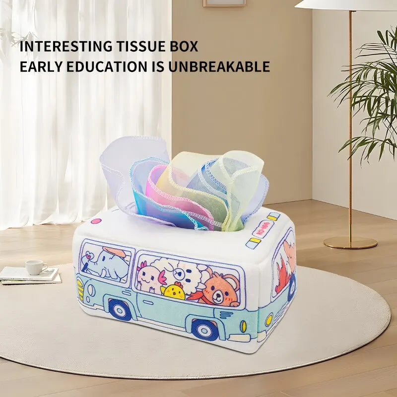 Baby Paper Drawer Toy Baby Cant Tear Paper Towel Box Paper Drawer Cloth Book Childrens Finger Exercise Soothing Toy Beauty Fashion