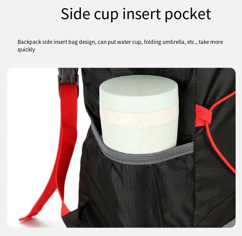 Multifunctional Outdoor Folding Backpack High Density Lightweight Waterproof Nylon Fabric Sports Bag for Camping Hiking Travel Beauty World Shop